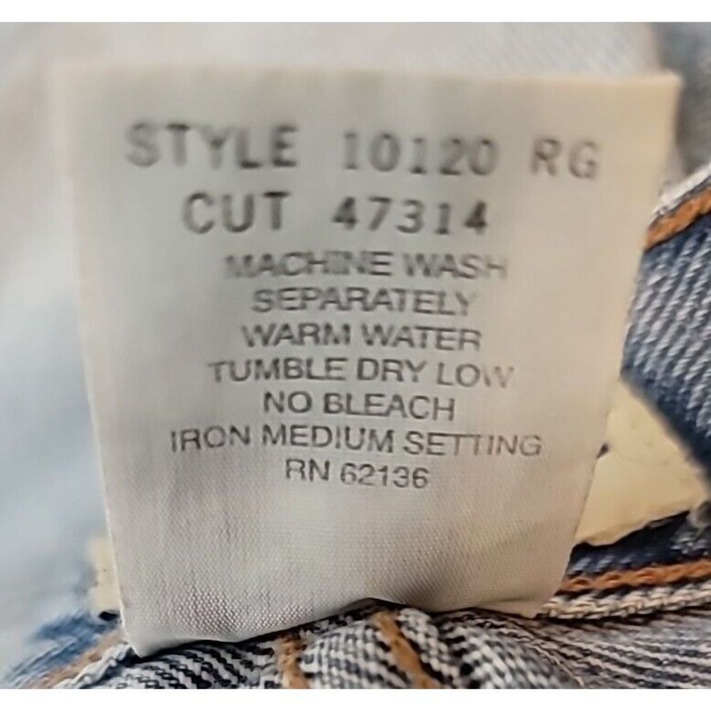 Guess Jeans Men's Size 28 Blue Button Fly  USA Demin Vintage T71 - Picture 13 of 16